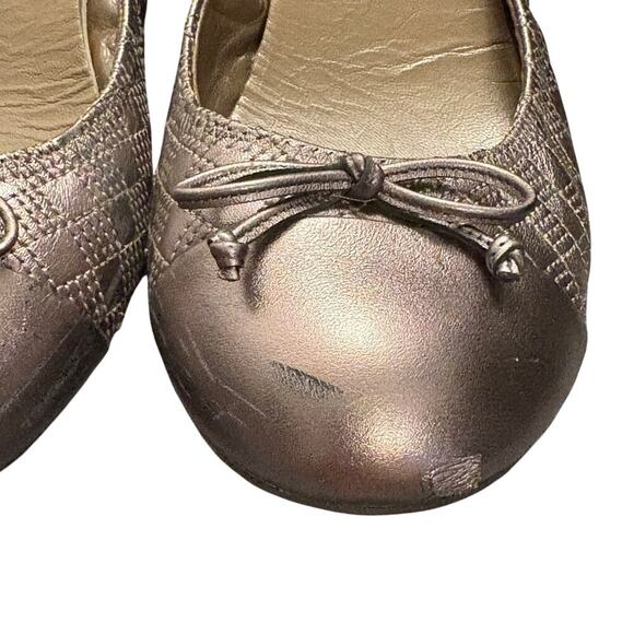 Cole Haan Silver Ballet Wedges with Metallic Accents Size 10 1/2 B - Picture 5 of 9